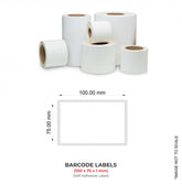 Barcode Labels (100x75x1mm), 700 Labels Per Roll (Self Adhesive Label)